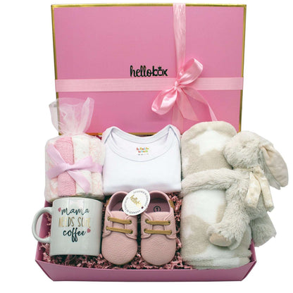 Hellobox Geschenk neugeborenes mit Babydecke, Kuscheltier (17 Teile)